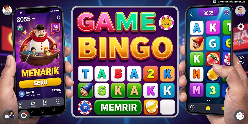 Screenshot utama 8055 menampilkan gameplay Bingo yang seru dan interaktif.