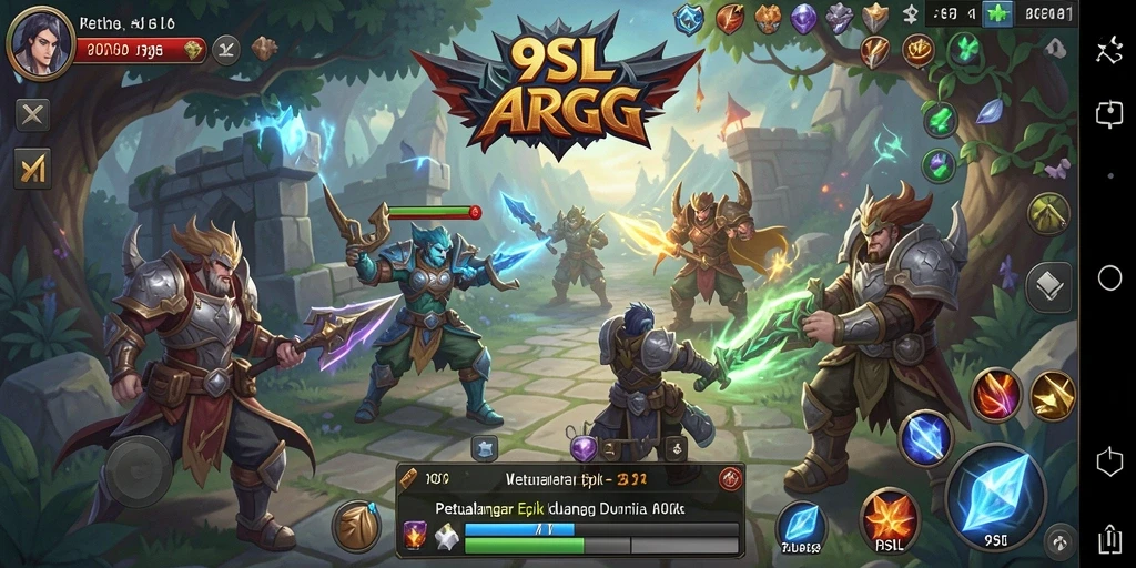 Screenshot gameplay 9SL menampilkan aksi pertarungan yang mendebarkan.