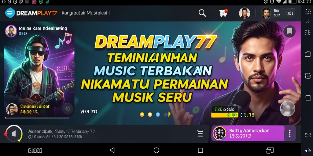 Tampilan gameplay yang seru di <strong>DREAMPLAY77</strong> saat memainkan lagu-lagu favorit.