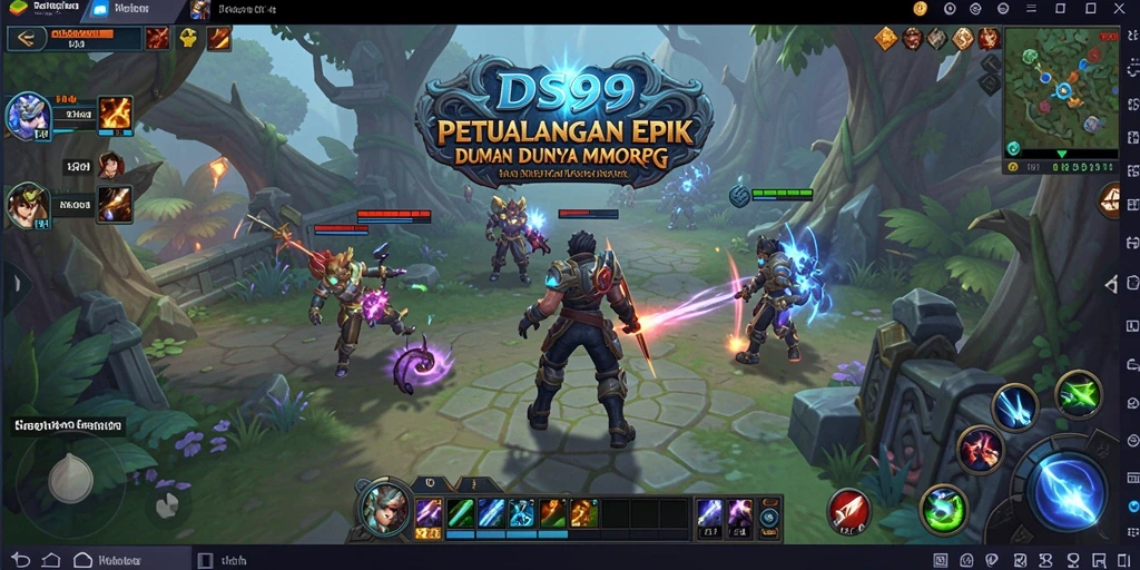 Tampilan gameplay menarik di dunia MMORPG yang luas dan dinamis.