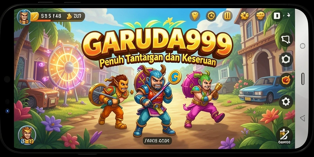 Screenshot menunjukkan gameplay seru dan menantang dari GARUDA999.