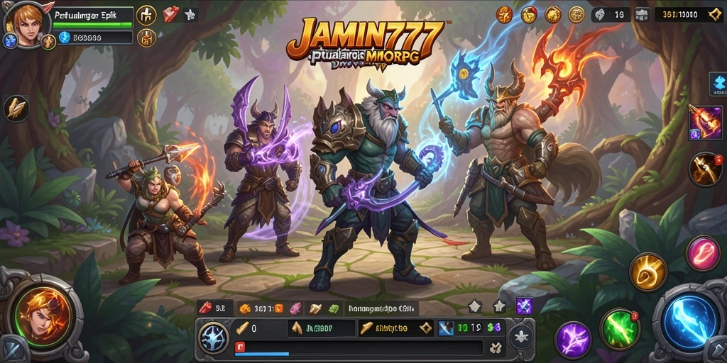 Tampilan gameplay seru dalam petualangan MMORPG JAMIN777.