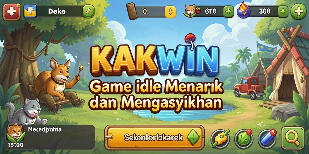 Tampilan gameplay KAKWIN yang menarik dan menenangkan.