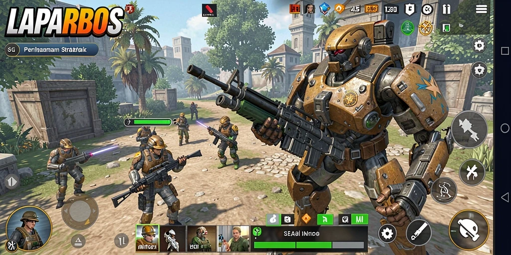 Tampilan gameplay LAPARBOS yang penuh strategi dan intrik.