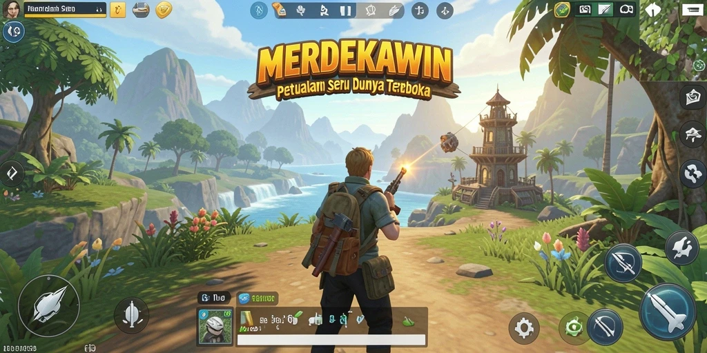 Tampilan gameplay MERDEKAWIN yang menarik dalam dunia Open World.
