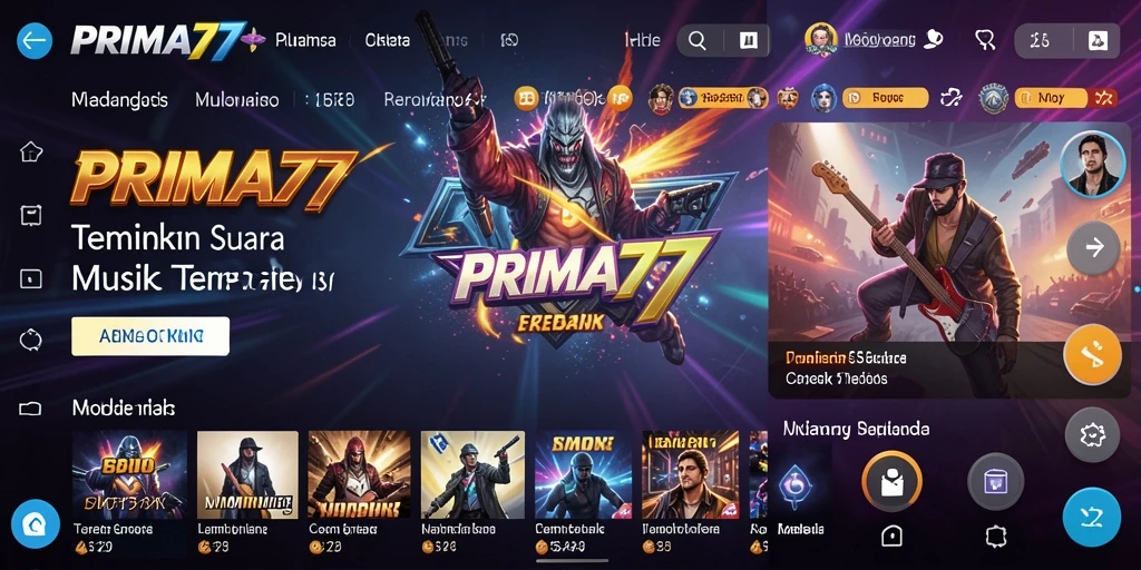 Screenshot gameplay PRIMA77 menampilkan tantangan kuis musik yang seru.