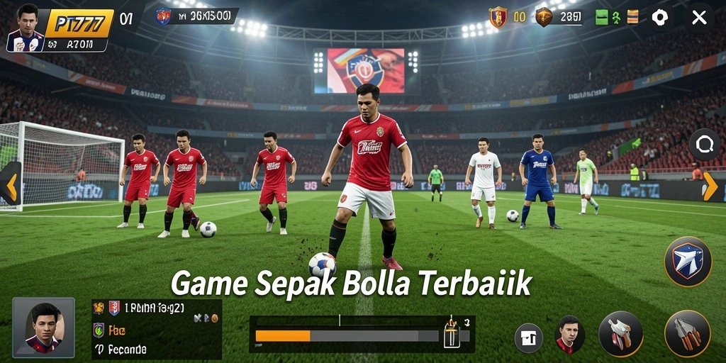 Tampilan gameplay sepak bola yang seru dan realistis di PT777.