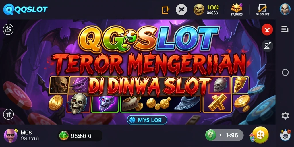Screenshot gameplay QQSLOT yang menunjukkan suasana horor yang mendalam.