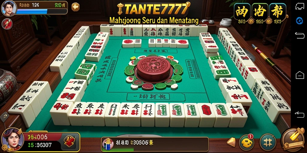 Tampilan menarik gameplay Mahjong TANTE777 di layar smartphone.