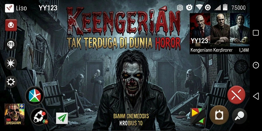 Screenshot gameplay YY123 yang menampilkan momen menegangkan.